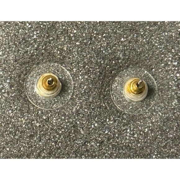 EARRINGS VTG Faux Pearl Gold Tone Post Earrings 1970 To 1980 - Picture 4 of 5